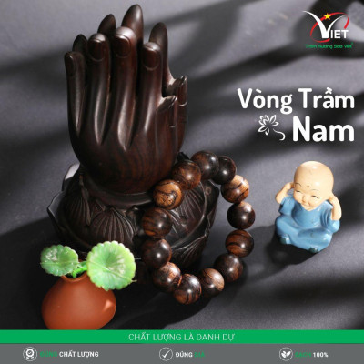 Vòng Trầm Nam Thiên Nhiên - Trầm Chìm - Kiểu Tròn