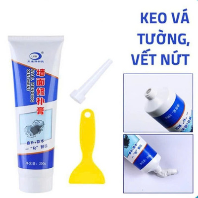 Keo Vá Tường 250gr Combo 2 Lọ – Trám Khe Hở, Chống Ẩm Mốc Tường Nhà