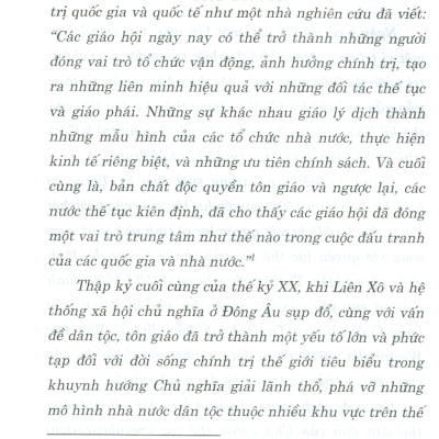 Tôn Giáo Và Chính Trị Tiếp Cận Quốc Tế Và Việt Nam