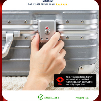Vali cao cấp Macsim Hanke MSH9866 20 inch  màu xám - Hàng loại 1