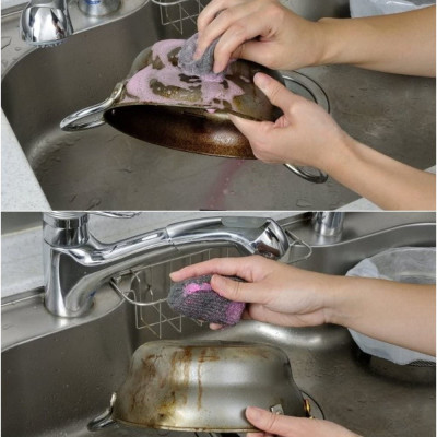 Combo muôi vớt/nhúng Echo Metal φ11,5cm + set 6 cuộn mút cọ rửa xoong nồi - nội địa Nhật Bản