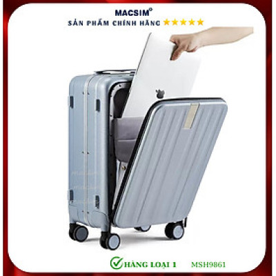 Vali cao cấp Macsim Hanke MSH9861 size 20 inch màu ghi - Hàng loại 1