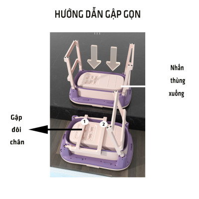 Bồn Tắm Ngâm Đá Gấp Gọn Chịu Lực Tím Vận Động Viên Gia Tăng Sức Bền Tuyển Thủ Phòng Tắm Nhỏ Có Nắp Legaxi