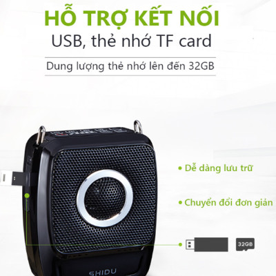 Máy Trợ Giảng Không Dây Shidu SD-S92 (01 Micro) - Hàng Chính Hãng