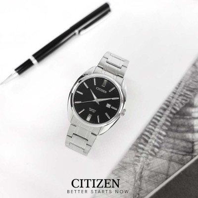 Đồng Hồ Nam Citizen Dây Thép Không Gỉ BI5100-58E - Mặt Đen