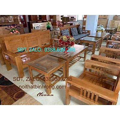Bộ bàn ghế gỗ sồi Mỹ phòng khách