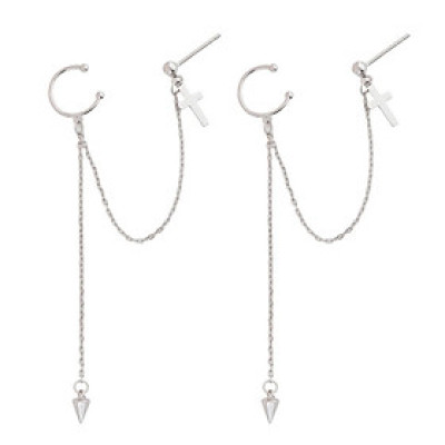 Bông tai chữ thập trẻ trung khỏe khoắn unisex 1 chiếc