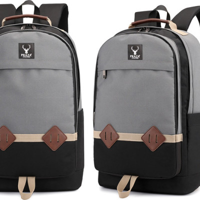 Combo Balo Thời Trang Hàn Quốc PRAZA - BL167 (Xám phối Đen) Và Túi Đeo Chéo PRAZA - DC095 (Đen)