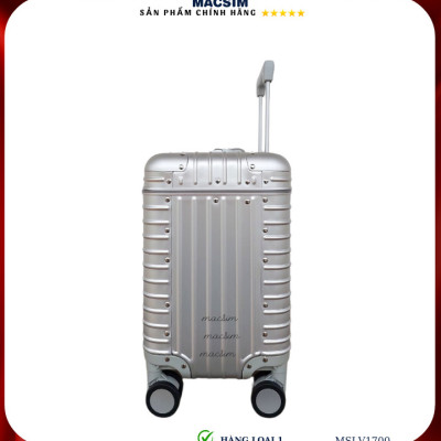 Vali hợp kim nhôm cao cấp Macsim hàng loại 1 MSLV1700 cỡ 16 inches màu bạc