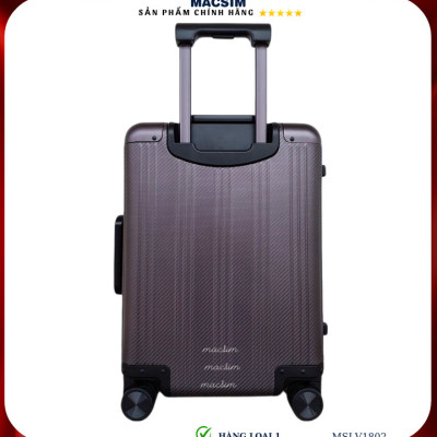 Vali hợp kim nhôm cao cấp Macsim MSLV1802 cỡ 20 inches màu gun hàng loại 1