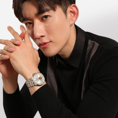 Đồng hồ nam chính hãng IW CARNIVAL IW590G-1 Kính sapphire ,chống xước,Chống nước ,Bảo hành 24 tháng,Máy cơ (Automatic),Dây kim loại thép không gỉ 316L,thiết kế lộ cơ 