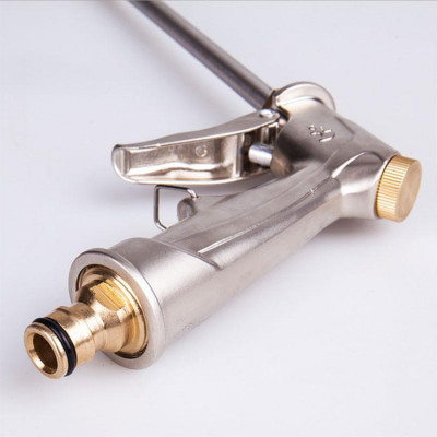 Vòi nước vòi phun nước rửa xe tưới cây tăng áp thông minh đầu đồng 206701-3 (vàng dài)