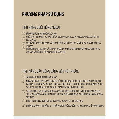 Máy Dò Camera Ẩn XM SMOOVIE Chống Quay Lén và Cảnh Báo Chống Trộm - Thiết Bị Dò Hồng Ngoại Phát Hiện Chuyển Động - Hàng chính hãng