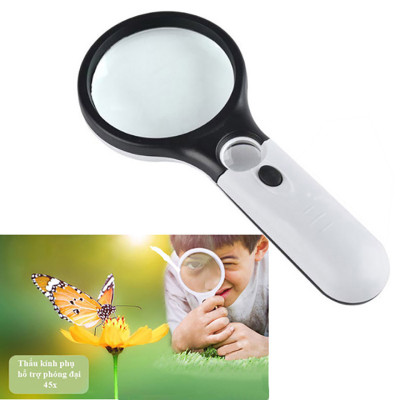  Kính lúp 3X - 45X cầm tay (có đèn phóng đại) 