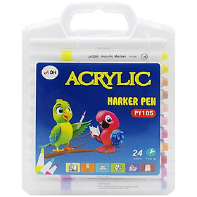 Hộp 24 Bút Lông Màu Acrylic Marker Pen - DH PY105