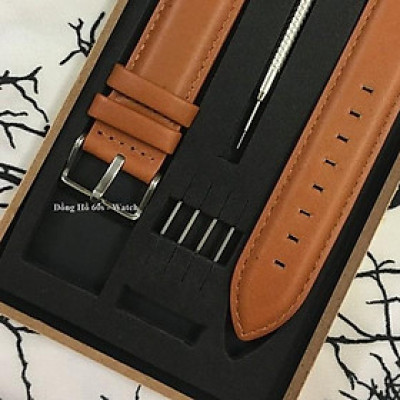 Dây Da Đồng Hồ Màu Nâu Bò Durham Tặng Kèm Hộp Gỗ