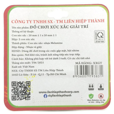 Bộ 2 Xúc Xắc Giải Trí LHT