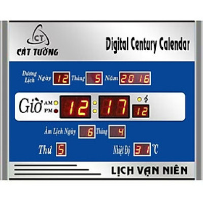 ĐỒNG HỒ LED LỊCH VẠN NIÊN TREO TƯỜNG BÁO GIỜ NHIỆT ĐỘ NGÀY THÁNG NĂM THỨ ĐA NĂNG HÀNG ĐẸP CHẤT LƯỢNG