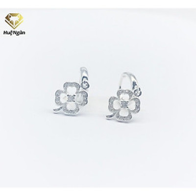 Bông tai bạc Ý 925 Huệ Ngân - Cỏ 4 lá may mắn RYE140447