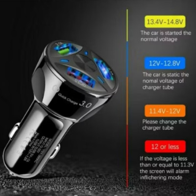 CÂY TẨU SẠC ĐIỆN THOAI 3 CỔNG TRÊN XE HƠI ÔTÔ MẪU MỚI CHẤT LƯỢNG 