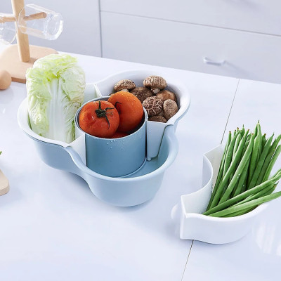 Rỗ đựng thực phẩm , rau ,củ , quả 4 ngăn có thể tháo rời - Hàng chính hãng