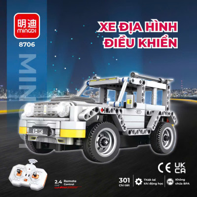 MINGDI - 8706 - Lắp Ráp Xe Địa Hình Điều Khiển Từ Xa Tỉ Lệ 1:24 (311 Chi Tiết)