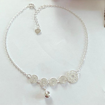 Lắc chân nữ bạc 925 bạc xinh - Chuỗi kim tiền may mắn RYBJ50089