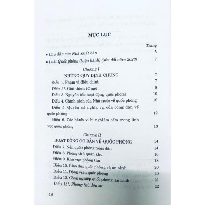 Sách - Luật Quốc Phòng (Hiện Hành) (Sửa Đổi Năm 2023) - NXB Chính Trị Quốc Gia