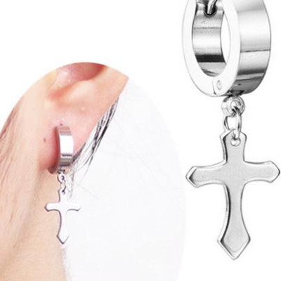 Bông tai thánh giá BT270 - Màu bạc