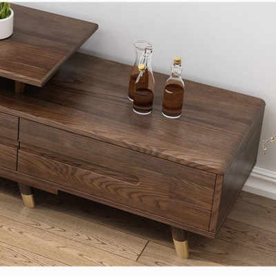 Kệ TV gỗ tự nhiên nguyên khối 180*250cm,kệ tivi gỗ tiện ích sang trọng lux-KTV05