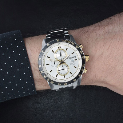 Đồng Hồ Nam Citizen Dây Thép Không Gỉ AN3604-58A - Mặt Vàng