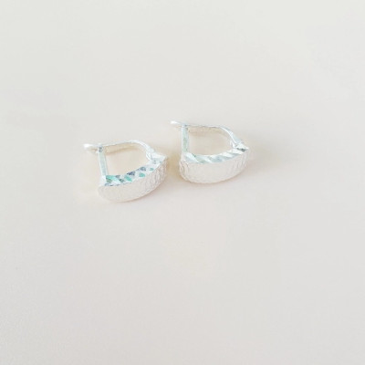 Bông Tai Khuyên Tai Bạc 925  Phay Máy BẠC HIỂU MINH HT355