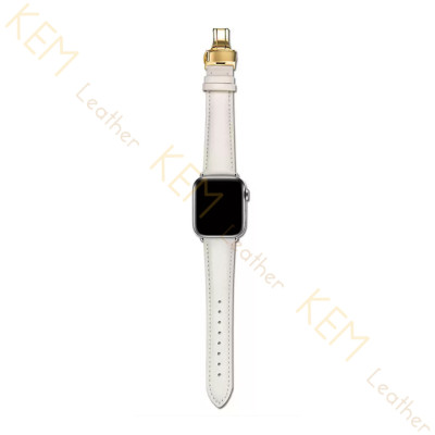 Dây Đeo Đồng Hồ Thay Thế Dành Cho Apple Watch 48 Ultra 45/44/42mm - 41/40/38mm, Chất Liệu Da Bò Italy Cao Cấp Màu Trắng Tương Thích Các Phiên Bản Series 8/7/6/5/4/3/2/1/SE Bảo Hành 12 Tháng