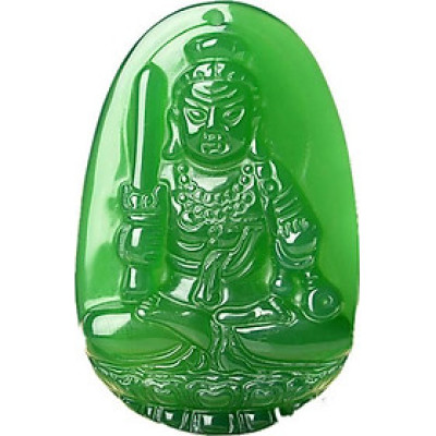 Mặt Phật Bất Động Minh Vương Đá Mã Não Xanh Lá
