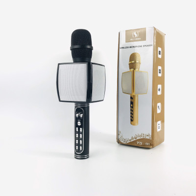Micro Karaoke Bluetooth Kèm loa Bass GUTEK YS91 Âm Thanh Chất Lượng, Âm Bass Cực Ấm, Mic Bắt Giọng Cực Tốt, Hỗ Trợ Kết Nối USB, Thẻ Nhớ, Cổng 3.5, Nhiều Màu Sắc - Hàng chính hãng