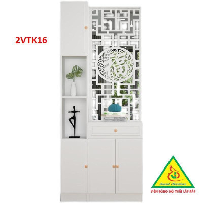 Tủ kệ trang trí kiêm vách ngăn phòng khách , nhà bếp 2VTK16 - Nội thất lắp ráp Viendong Adv