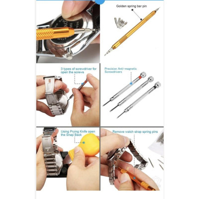 Trọn bộ dụng cụ Thay Pin Thay Dây đồng hồ chuyên nghiệp Baban full box