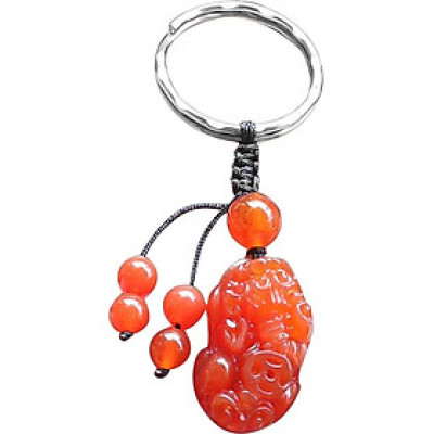 Móc Khóa Tỳ Hưu Đá Mã Não Đỏ Ngọc Quý Gemstones MK1