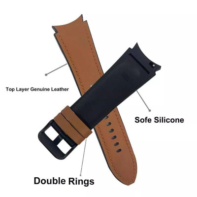 Dây da hydrid ngàm cong 20mm dành cho Samsung galaxy watch 5