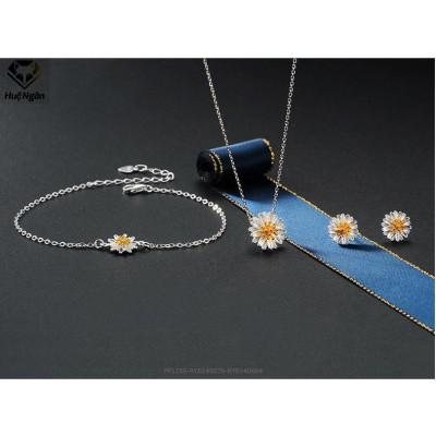 Bông tai bạc Ý 925 Huệ Ngân - Cúc họa mi RYE140664