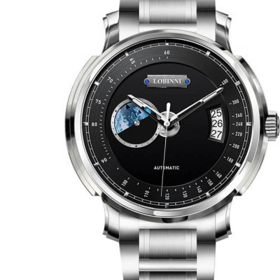 Đồng hồ nam chính hãng LOBINNI L17511-5 Kính chống xước,chống nước 50M,bảo hành 24 tháng,máy cơ Automatic,dây kim loại thép không gỉ 316L,thiết kế đơn giản dễ đeo