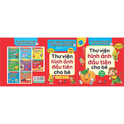 Sách - Thư Viện Hình Ảnh Đầu Tiên Cho Bé - Song Ngữ Việt Nam - Combo Hộp 8 Cuốn - Tập 2 - MCBooks