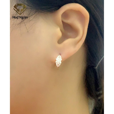Bông tai bạc Ý 925 Huệ Ngân - Nơ Xinh RYE140605