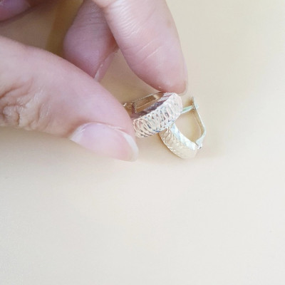 Bông Tai Khuyên Tai Bạc 925  Phay Máy BẠC HIỂU MINH HT355