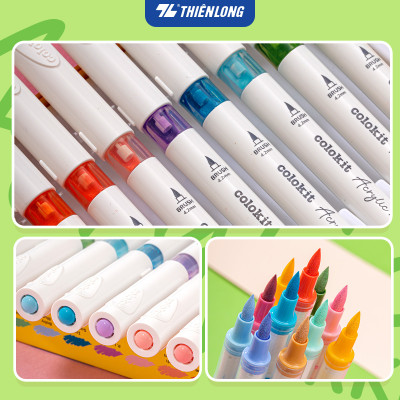 Pastel Acrylic Markers Bút sơn/ Bút lông 12/24/36 màu ThiênLong Colokit - Màu sắc tươi sáng, Mượt tay đều màu