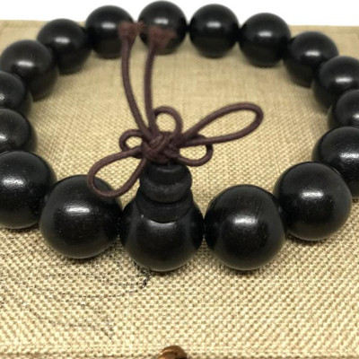 VÒNG TAY GỖ MUN SIZE HẠT 12MM -17 HẠT KATEDA