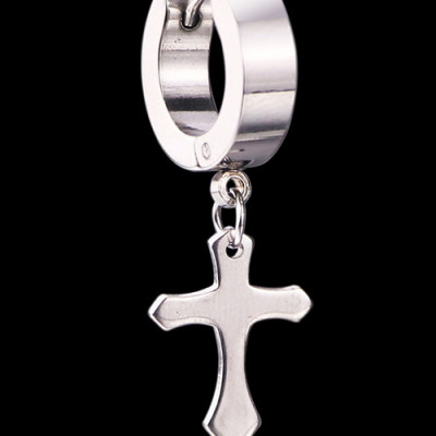 Bông tai thánh giá BT270 - Màu bạc