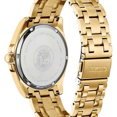 Đồng Hồ Nam Citizen Đính Kim Cương Dây Kim Loại Máy Eco-Drive BM7103-51L - Mặt Xanh (Sapphire)
