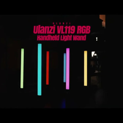 Ulanzi VL119 RGB - Đèn LED Cầm Tay, Dải Nhiệt Màu Rộng, Hỗ Trợ 20 Hiệu Ứng Cho Youtube,  Phát Trực Tiếp, Review Sản Phẩm- Hàng chính hãng