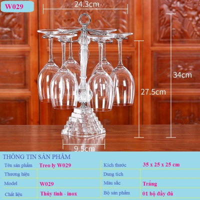 Giá Treo Ly Rượu Vang Thủy Tinh Để Bàn Đẹp Giá Rẻ W029